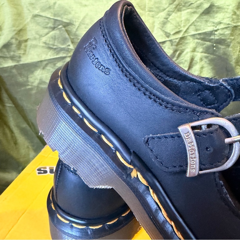 Dr. Martens Black T-Bar Buckle Leather Mary Jane’s - Picture 2 of 8